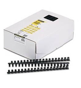 Plastic Comb Bindings, 5/8" Diameter, 120 Sheet Capacity, Black, 100 Combs/Pack