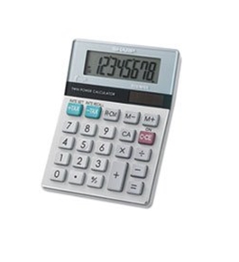 EL-310TB Twin Powered Semi-Desktop Calculator, 8-Digit LCD