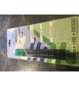 Acedepot sharpie type / fine tip UV marking pens Set of two