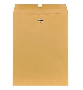 Staples 9-1/2 x 12-1/2 Brown Kraft Clasp Envelopes, 100/Box
