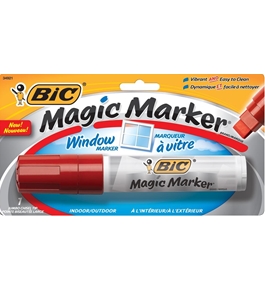 BIC Jumbo Chisel Magic Window Markers, Red - BICMWXP11RD