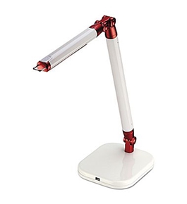 LED 5 Watt Desk Light w/Detatchable Head - 235 Lumens - White & Red