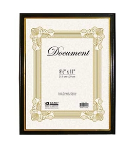 BAZIC 8.5 X 11 Document Frame with Gold Border