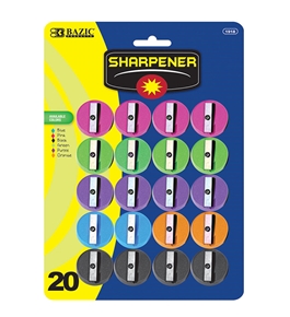 BAZIC Round Pencil Sharpener (20/Pack)