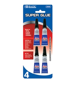 BAZIC 3g / 0.10 Oz. Super Glue (4/Pack)