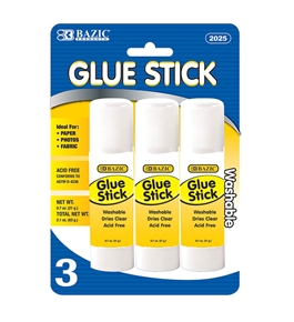 BAZIC 21g / 0.7 Oz Large Glue Stick (3/Pack)