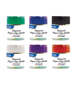 BAZIC Magnetic Paper Clips Holder with 50 Ct. Small Color Paper Clip