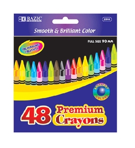 BAZIC 48 Ct. Premium Quality Color Crayon
