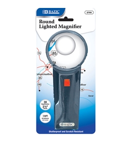 BAZIC 2.5 Round 3x Lighted Magnifier