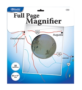 BAZIC 8.5 X 11 2x Full-Page Magnifier