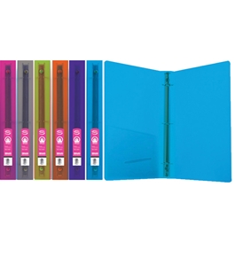 BAZIC 1 Frosted Color Poly 3-Ring Binder with Pocket