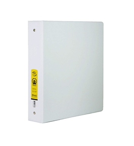 BAZIC 1 White 3-Ring Binder with 2-Pockets