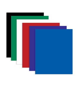 BAZIC Solid Color 2-Pockets Poly Portfolio