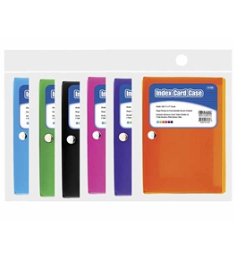 BAZIC 3 X 5 Index Card Case with 5-Tab Divider