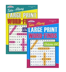 KAPPA Take Along Large Print Word Finds Puzzle Book - Digest Size