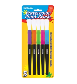 BAZIC Jumbo Watercolor Paint Brush (5/Pack)