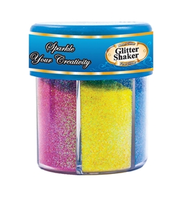 BAZIC 80g / 2.82 Oz. 6 Neon Color Glitter Shaker with PDQ