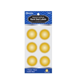 BAZIC 2 Gold Foil Notary/Certificate Seal Label (42/Pack)