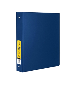 BAZIC 1 Blue 3-Ring Binder with 2-Pockets