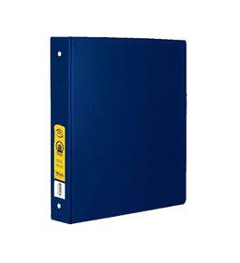 BAZIC 1.5 Blue 3-Ring Binder with 2-Pockets
