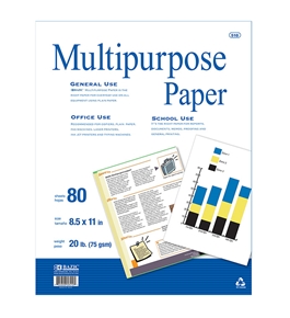 BAZIC 80 Ct. White Multipurpose Paper