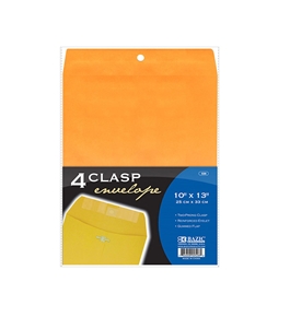 BAZIC 10  X 13 Clasp Envelope (4/Pack)