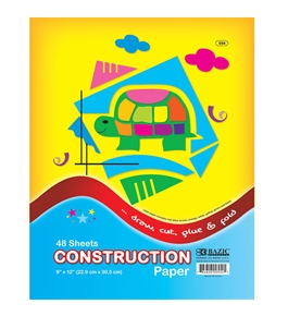 BAZIC 48 Ct. 9 X 12 Construction Paper