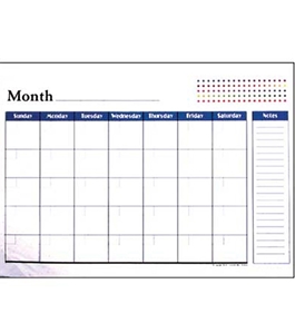 BAZIC 17 X 22 Undated 12-Months Desk Pad Calendar
