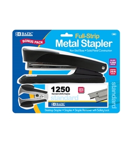 BAZIC Metal Full Strip Stapler Set