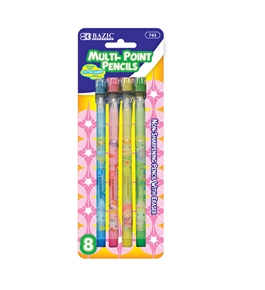 BAZIC Fancy Multi-Point Pencil (8/Pack)