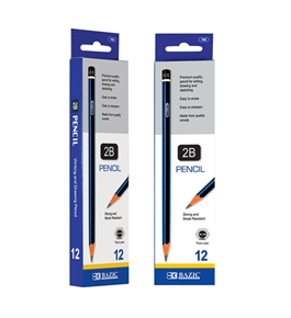 BAZIC #2B Premium Wood Pencil (12/Pack)