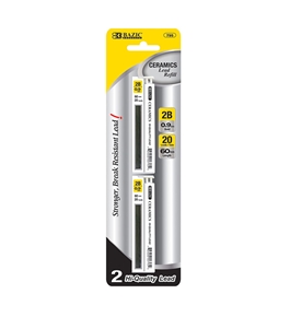 BAZIC 20 Ct. 0.9mm Ceramics Hi-Quality Mechanical Pencil Lead (2/Pack)