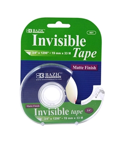 BAZIC 3/4 x 1296 Invisible Tape with Dispenser