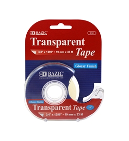 BAZIC 3/4 X 1296 Transparent Tape with Dispenser