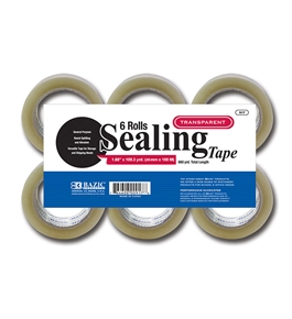 BAZIC 1.88 X 109.3 Yards Clear Packing Tape (6/pack)
