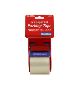 BAZIC 1.88 X 800 Clear Packing Tape with Dispenser