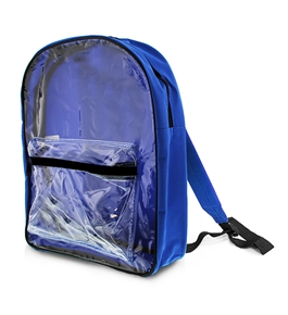 15 Royal Blue Clear Front Backpack