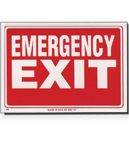12 X 16 Emergency Exit Sign