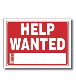 9 X 12 Help Wanted Sign