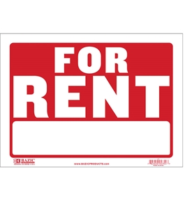BAZIC 9 X 12 For Rent Sign