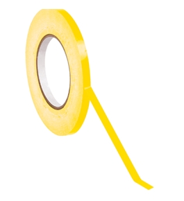 3/8" x 180 yds. Yellow (16 Pack) Bag Tape - T96202416PKY