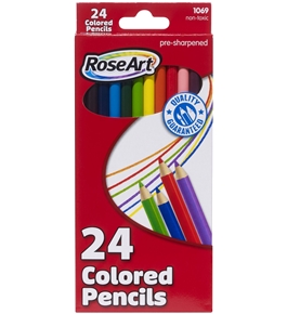 RoseArt 24 Colored Pencils Pack (2-Packs, 48 total pencils)