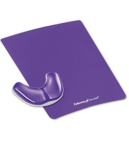 Fellowes Gel Gliding Palm Support With Mouse Pad, Purple - FEL91834012PACK