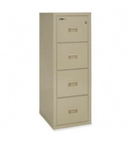 FireKing 4R1822CPA - Turtle 4-Drawer File, 17-3/4w x 22-1/8d, UL Listed 350 for Fire, Parchment
