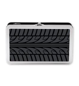 Tin Pencil Box Embossed Tire - Black- Find It - FT07339