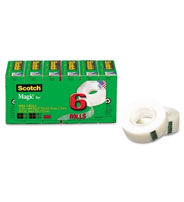 Scotch Magic Tape, 3/4 x 1000 Inches, 6-Count Package - 810K6