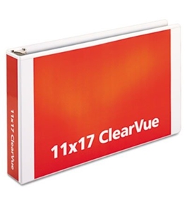 Clearvue D-Ring Binders, 11" x 17", 2" Capacity, White