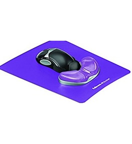 Fellowes 9183401 Gel Gliding Palm Support w/Mouse Pad, Purple