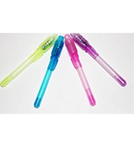 Invisible Ink Pen and Black Light - 4 Pack