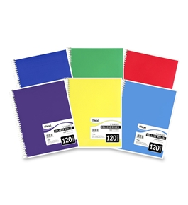 Mead 06710 Spiral Bound Notebook, College Rule, 8.5 x 11, White, 120 Sheets